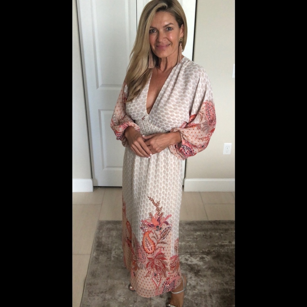 MISA Los Angeles Boho Paisley Print Maxi
